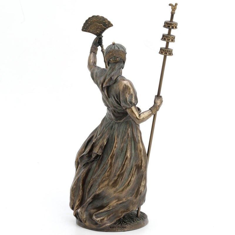 UNICORN STUDIO 12 Inch Obatala The Creator Orisha Santeria Yoruba Cold Cast Resin Bronze Finish Sculpture - Image 4